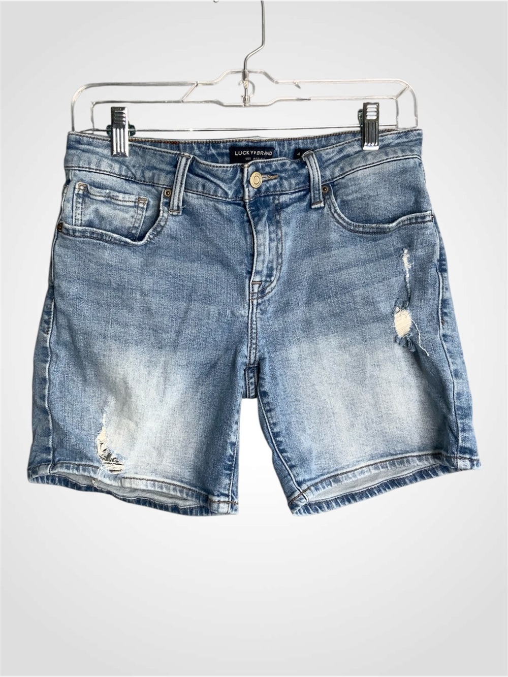 Lucky Brand Light Blue Distressed Denim Shorts Size 4